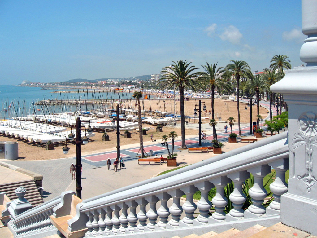 De stadsstranden van Sitges